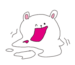 The interesting and cute white bear sticker #3248244