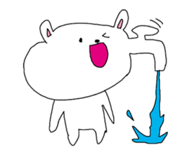 The interesting and cute white bear sticker #3248245