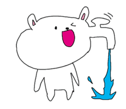 The interesting and cute white bear sticker #3248245