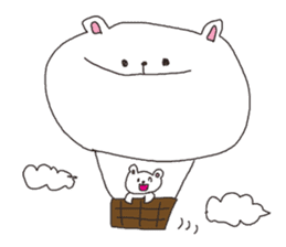 The interesting and cute white bear sticker #3248250