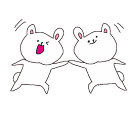 The interesting and cute white bear sticker #3248251