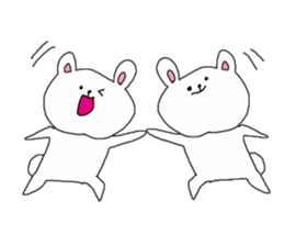 The interesting and cute white bear sticker #3248251