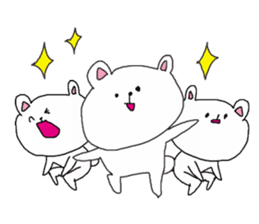 The interesting and cute white bear sticker #3248253