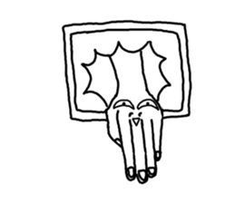 Crescent moon eyes1 sticker #3248539