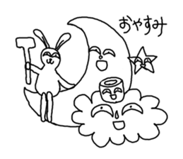 Crescent moon eyes1 sticker #3248578