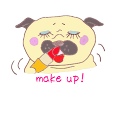 Pug Happy day sticker #3250352