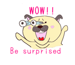 Pug Happy day sticker #3250355