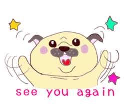 Pug Happy day sticker #3250357