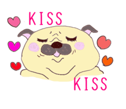 Pug Happy day sticker #3250359