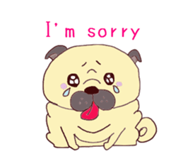 Pug Happy day sticker #3250363