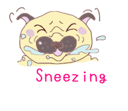 Pug Happy day sticker #3250366