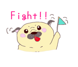 Pug Happy day sticker #3250367