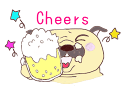 Pug Happy day sticker #3250368