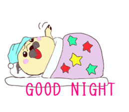 Pug Happy day sticker #3250369