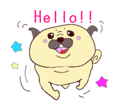 Pug Happy day sticker #3250371