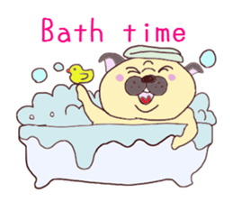 Pug Happy day sticker #3250372