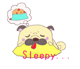 Pug Happy day sticker #3250374