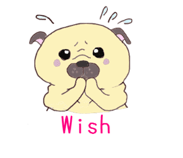 Pug Happy day sticker #3250375