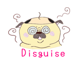 Pug Happy day sticker #3250380