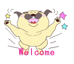 Pug Happy day sticker #3250384