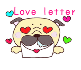 Pug Happy day sticker #3250385