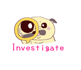 Pug Happy day sticker #3250386