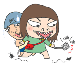 Trouble sister go to school sticker #3251073