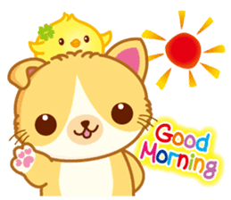 MunchkinCat!Spring is in full bloom!Eng. sticker #3251307