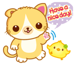 MunchkinCat!Spring is in full bloom!Eng. sticker #3251310
