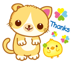 MunchkinCat!Spring is in full bloom!Eng. sticker #3251314