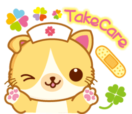 MunchkinCat!Spring is in full bloom!Eng. sticker #3251317