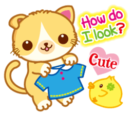 MunchkinCat!Spring is in full bloom!Eng. sticker #3251321