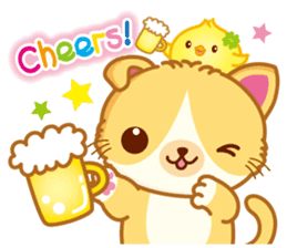 MunchkinCat!Spring is in full bloom!Eng. sticker #3251329