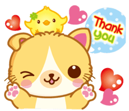 MunchkinCat!Spring is in full bloom!Eng. sticker #3251334