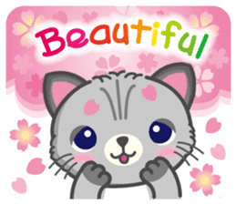 MunchkinCat!Spring is in full bloom!Eng. sticker #3251340