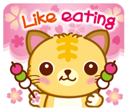 MunchkinCat!Spring is in full bloom!Eng. sticker #3251341