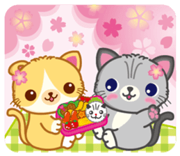 MunchkinCat!Spring is in full bloom!Eng. sticker #3251342