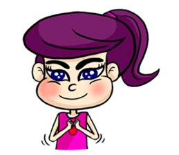 Yam Roll, a cute little girl sticker #3251547