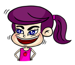 Yam Roll, a cute little girl sticker #3251548