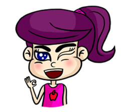 Yam Roll, a cute little girl sticker #3251551