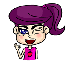 Yam Roll, a cute little girl sticker #3251551