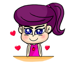 Yam Roll, a cute little girl sticker #3251554