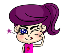 Yam Roll, a cute little girl sticker #3251556