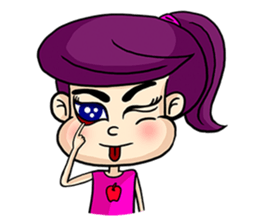 Yam Roll, a cute little girl sticker #3251557