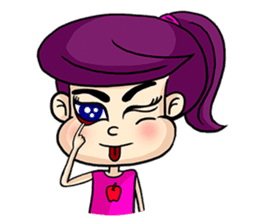 Yam Roll, a cute little girl sticker #3251557