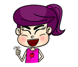 Yam Roll, a cute little girl sticker #3251562