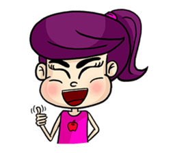 Yam Roll, a cute little girl sticker #3251562