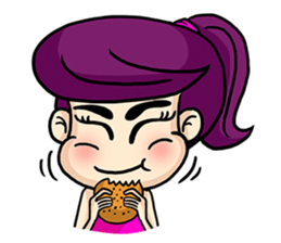 Yam Roll, a cute little girl sticker #3251563