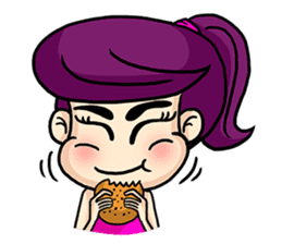 Yam Roll, a cute little girl sticker #3251563