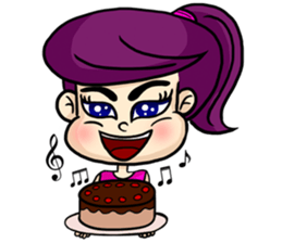 Yam Roll, a cute little girl sticker #3251565